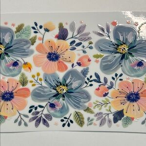 Pastel Floral Cup Decal